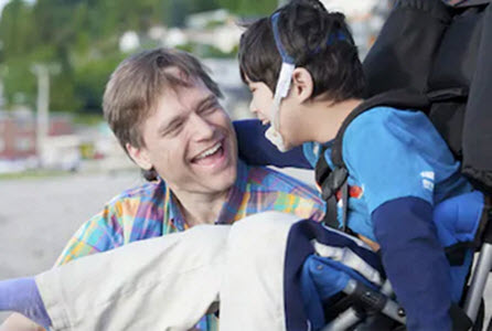father and son with special needs